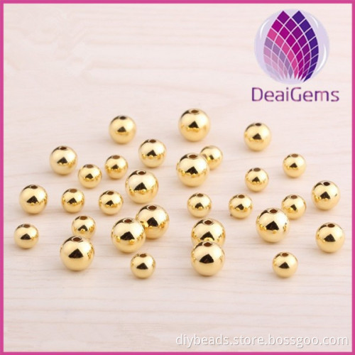 925 sterling silver with 24K gold plated round beads
